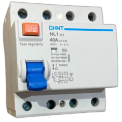 Interruptor diferencial Inmunizado 4Px25A 30mA 6KA RCCB NL1 Chint