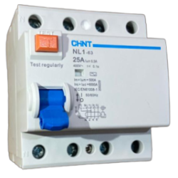 Interruptor diferencial 4Px25A 300mA 6KA RCCB NL1 Chint