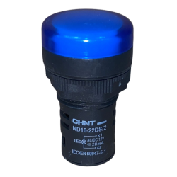 Piloto compacto IP65 Ø22mm 12Vacon dc Azul con  led Chint