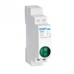 Piloto Led a Riel Din color Verde 230 Vacon dc, IP20 Chint